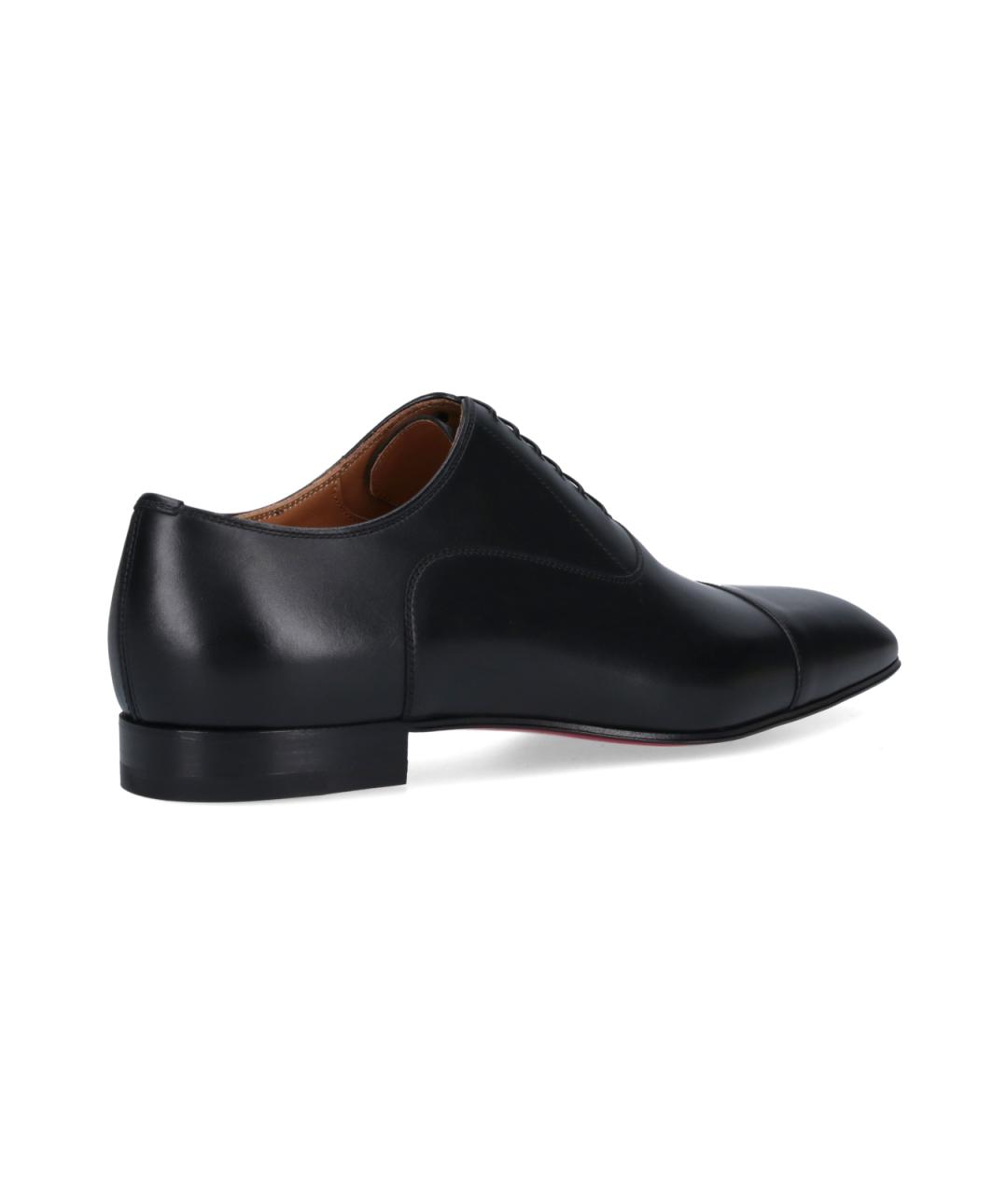 CHRISTIAN LOUBOUTIN Черные кожаные низкие ботинки, фото 2