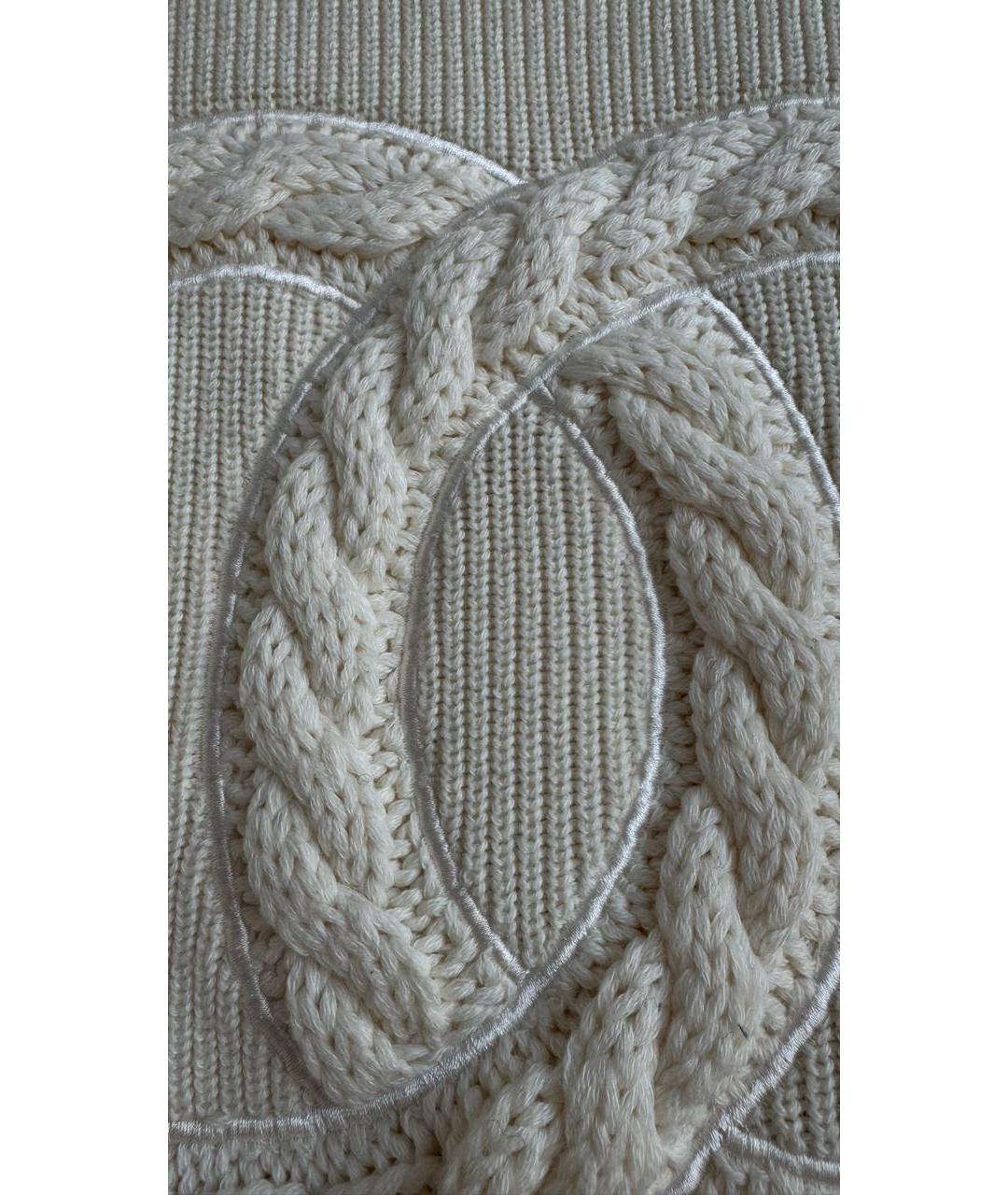 CHANEL Бежевый шерстяной джемпер / свитер, фото 3