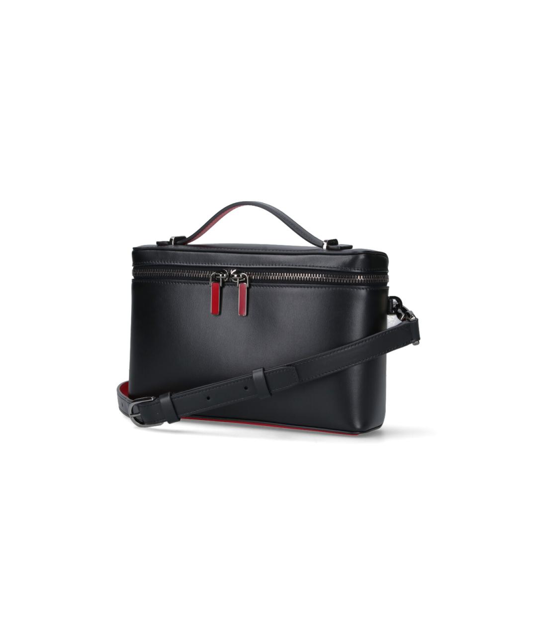 CHRISTIAN LOUBOUTIN Черная кожаная сумка на плечо, фото 2