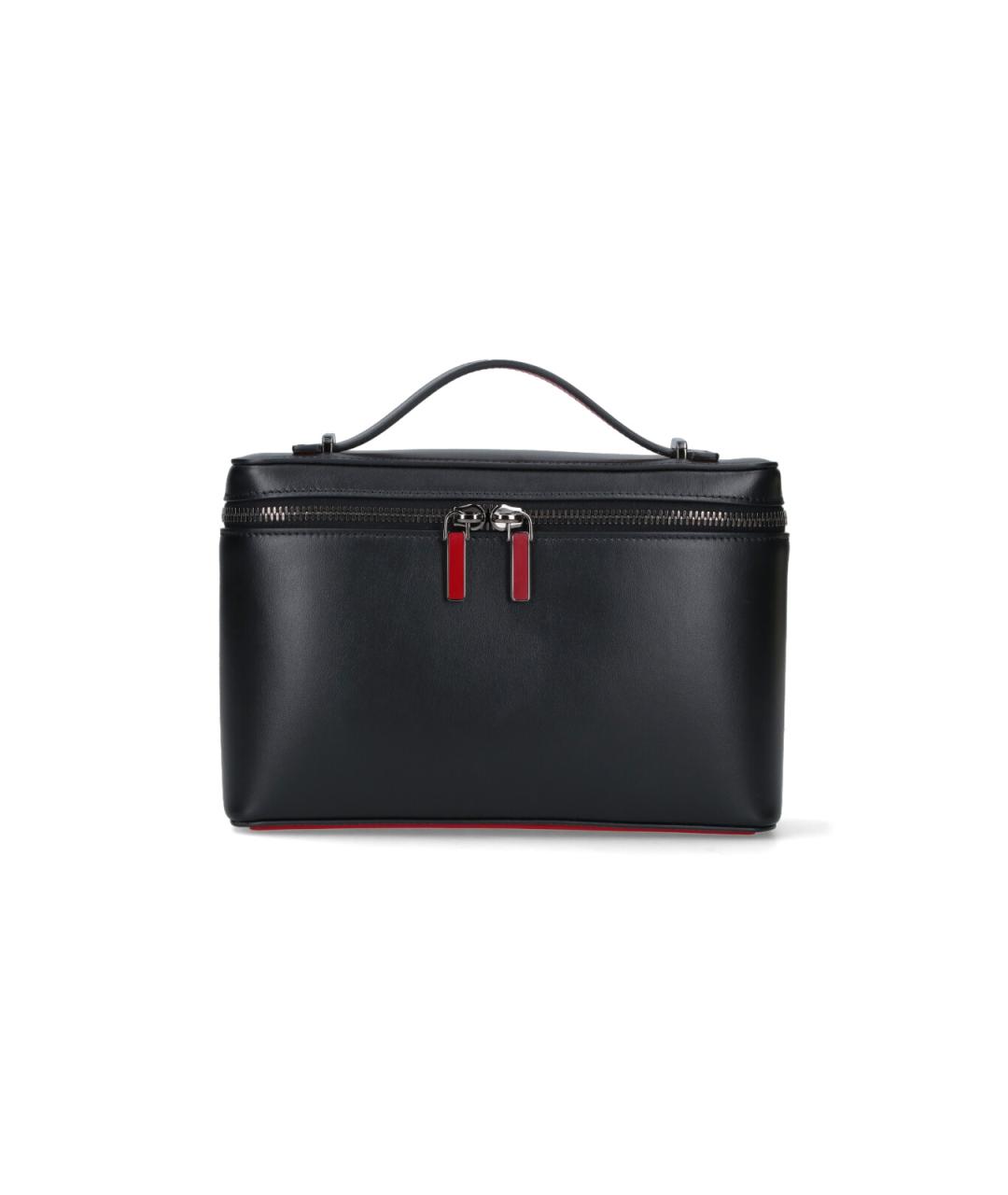 CHRISTIAN LOUBOUTIN Черная кожаная сумка на плечо, фото 1