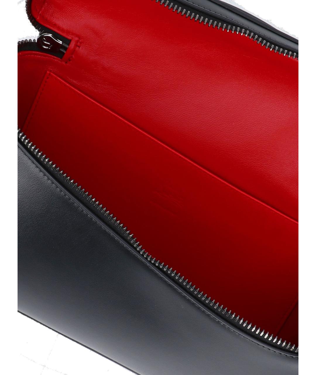 CHRISTIAN LOUBOUTIN Черная кожаная сумка на плечо, фото 4