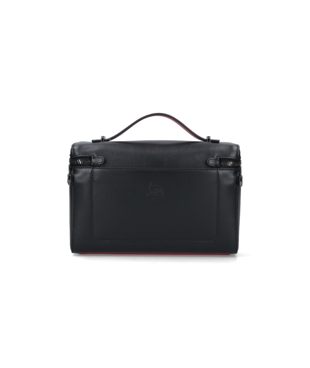 CHRISTIAN LOUBOUTIN Черная кожаная сумка на плечо, фото 3