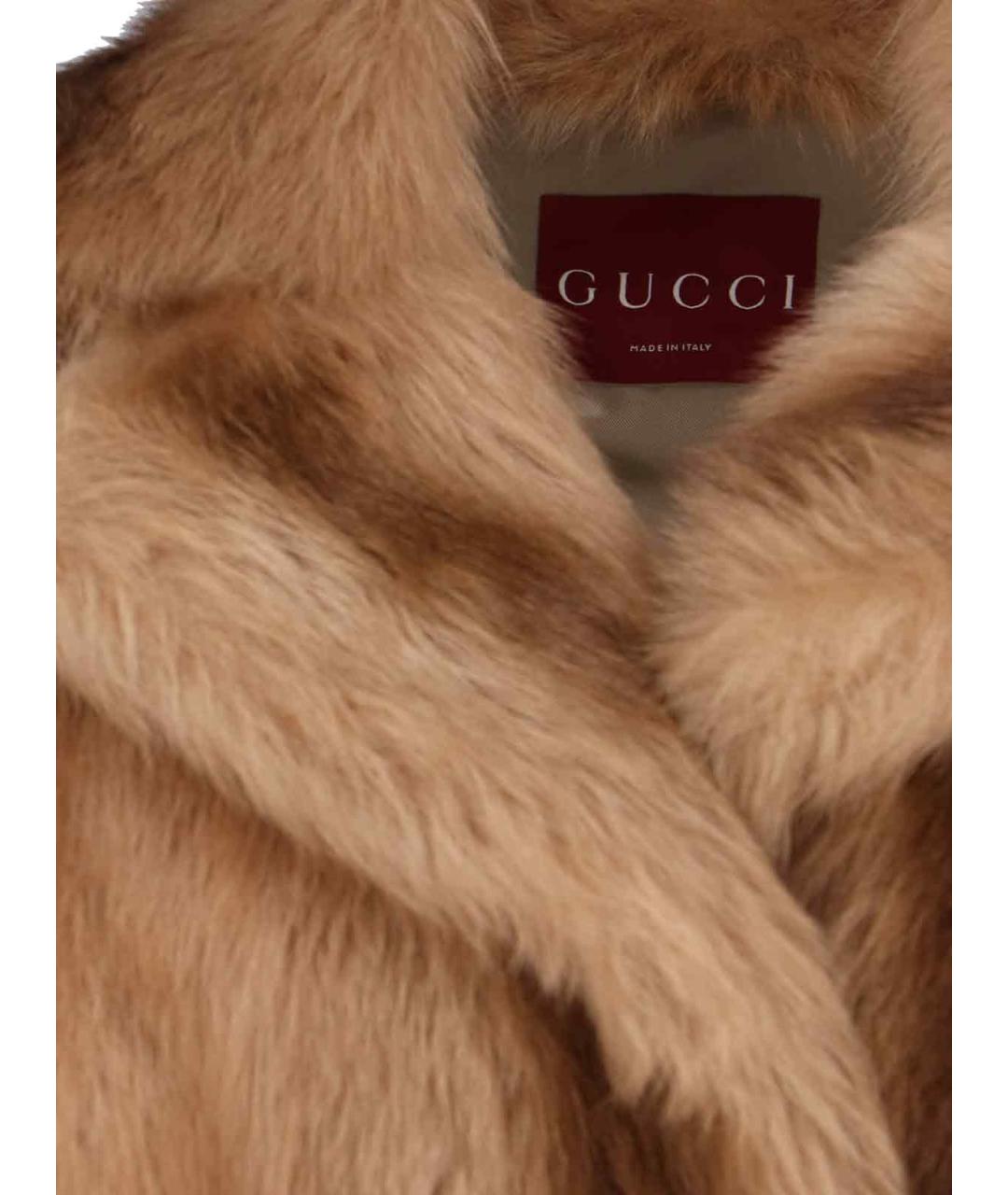 GUCCI Коричневая меховая куртка, фото 4