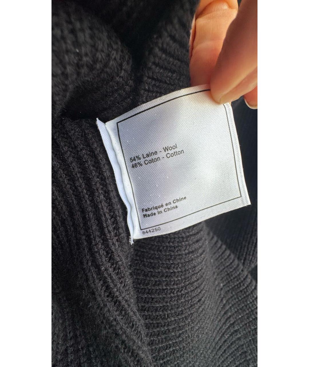 CHANEL Черный шерстяной джемпер / свитер, фото 5