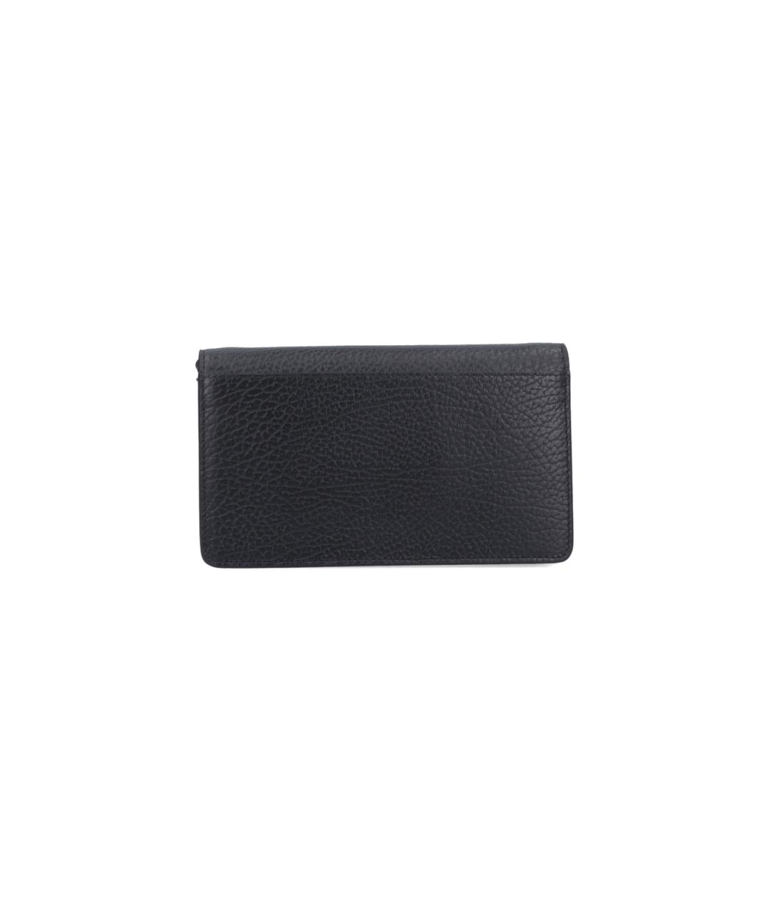 MAISON MARGIELA Черный кожаный кошелек, фото 3