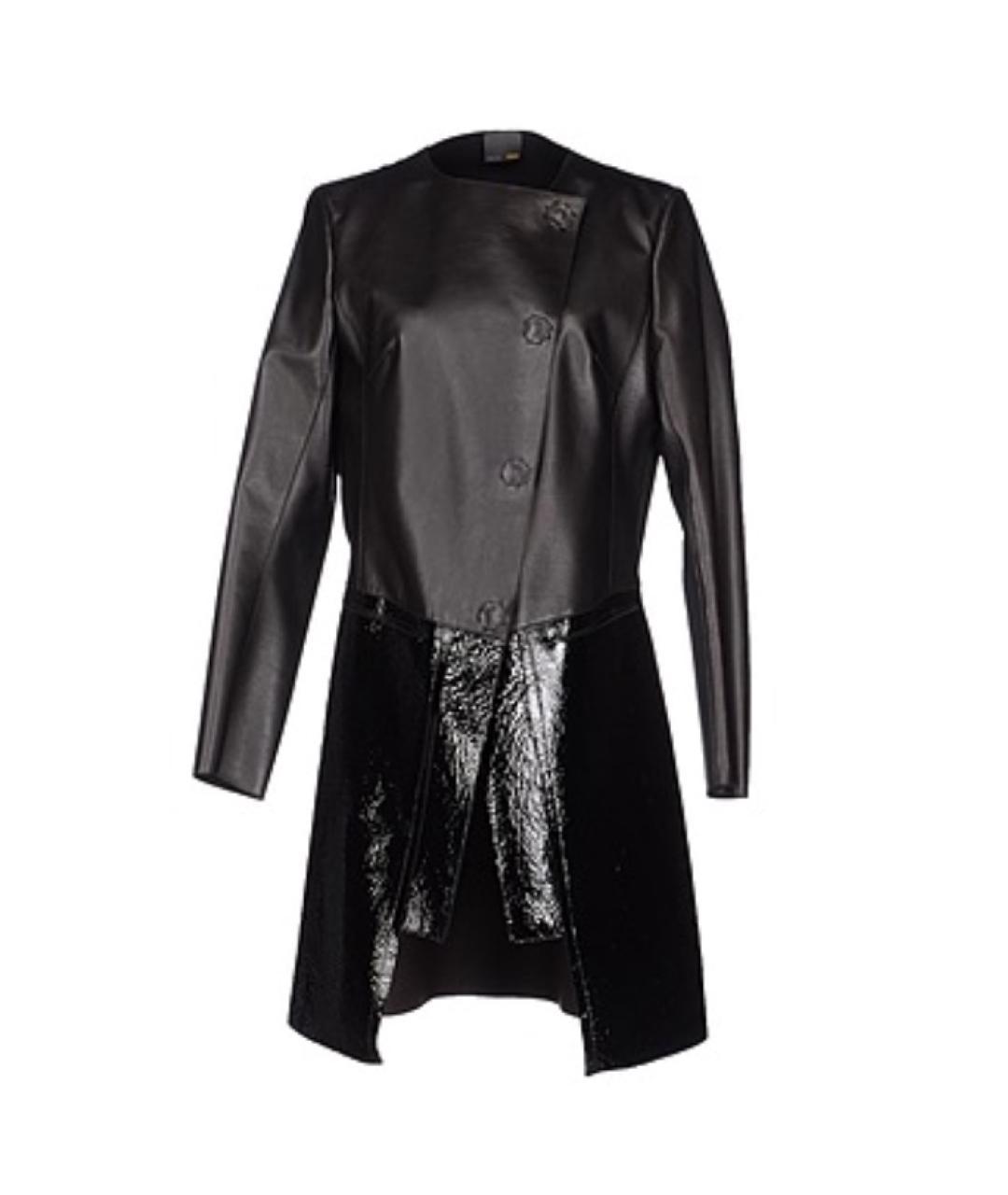 FENDI Черный кожаный тренч/плащ, фото 9