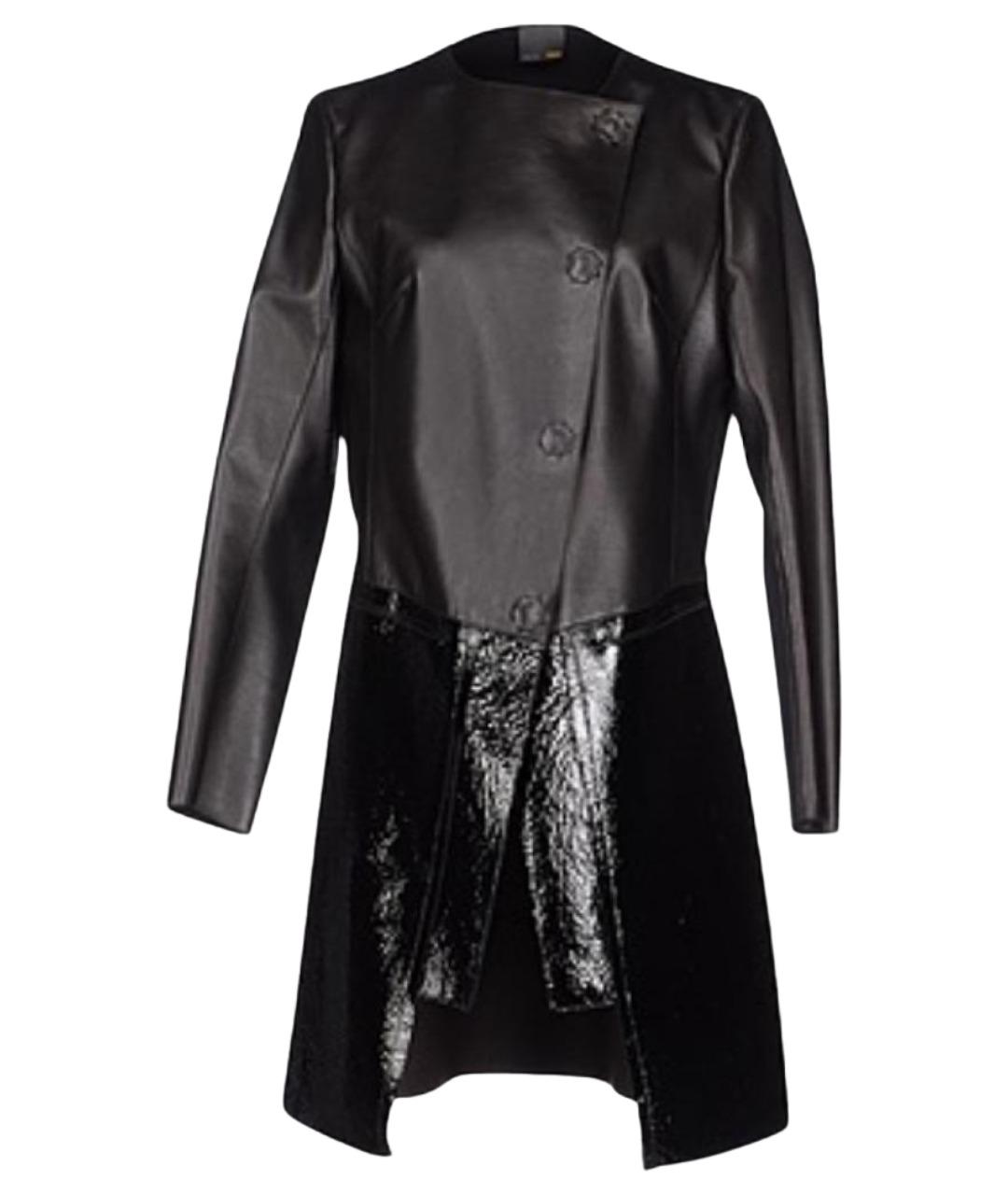 FENDI Черный кожаный тренч/плащ, фото 1
