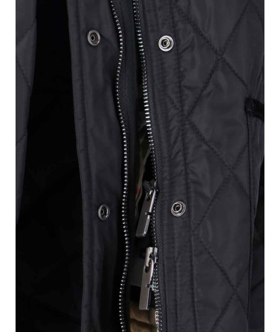 BURBERRY Черная полиамидовая куртка, фото 5