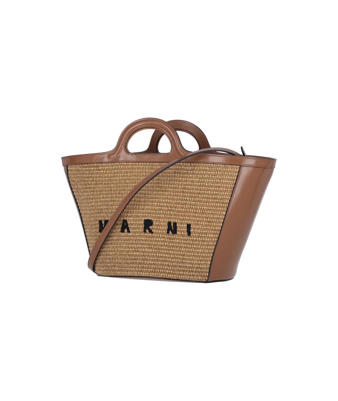 MARNI Бежевая кожаная сумка тоут, фото 2