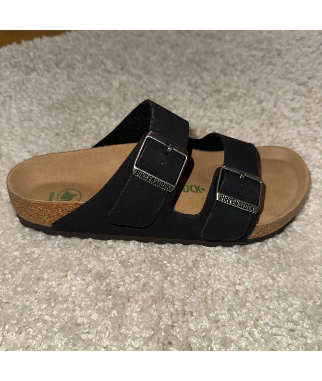 BIRKENSTOCK Черные текстильные шлепанцы, фото 7