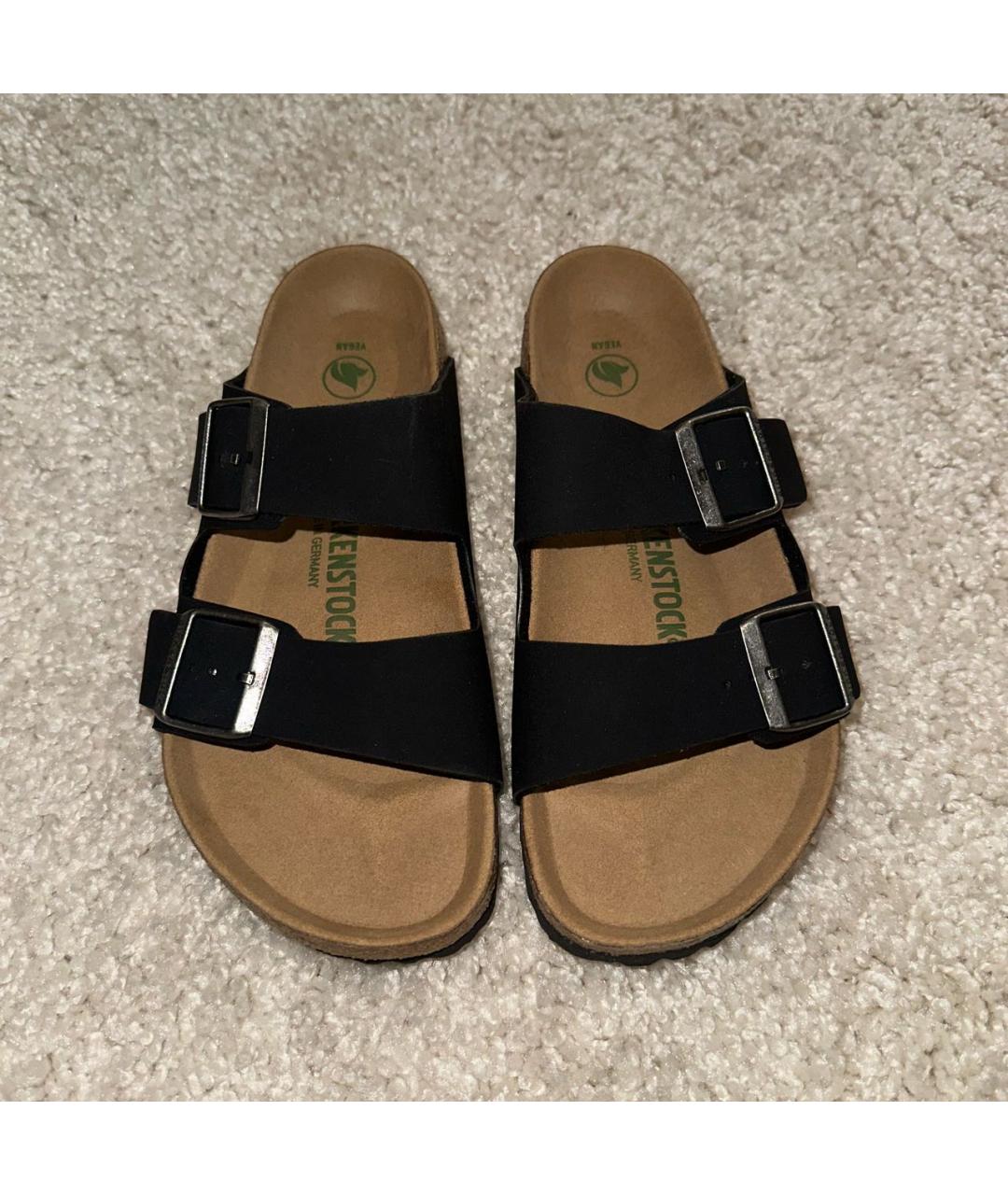 BIRKENSTOCK Черные текстильные шлепанцы, фото 2