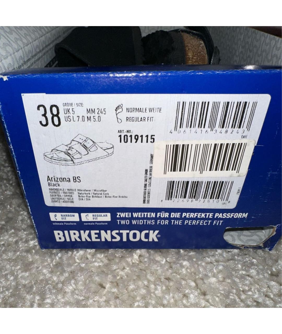 BIRKENSTOCK Черные текстильные шлепанцы, фото 5