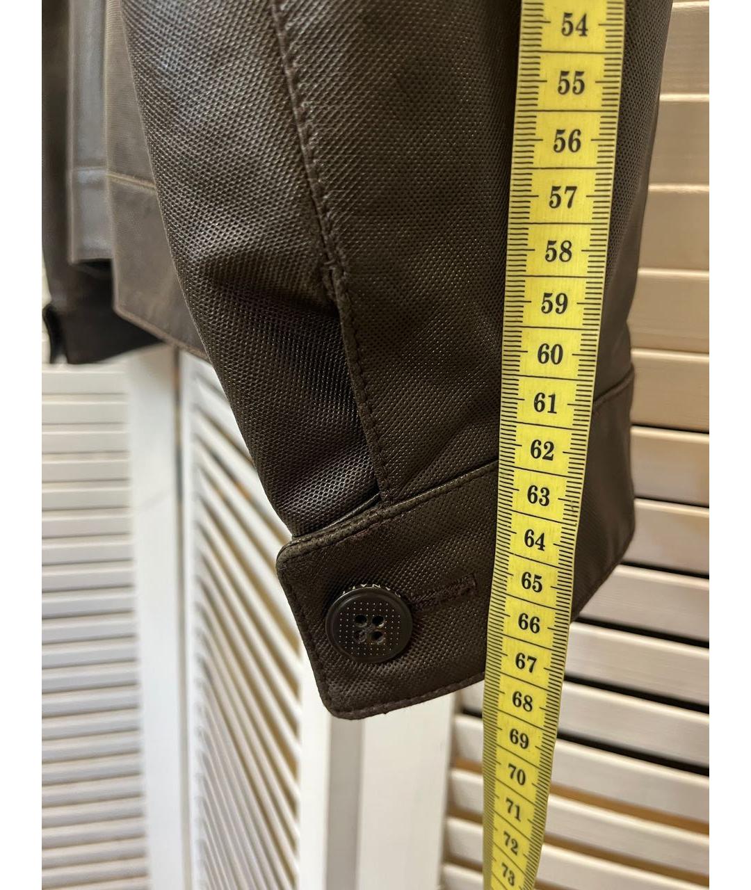 CANALI Коричневая кожаная куртка, фото 4