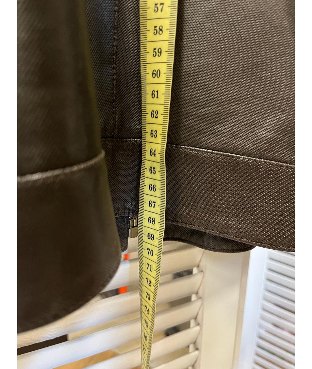 CANALI Коричневая кожаная куртка, фото 5