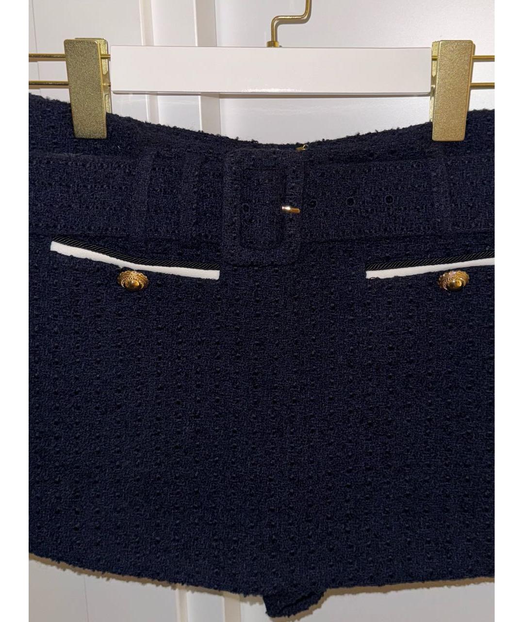 SELF-PORTRAIT Синие шерстяные шорты, фото 4
