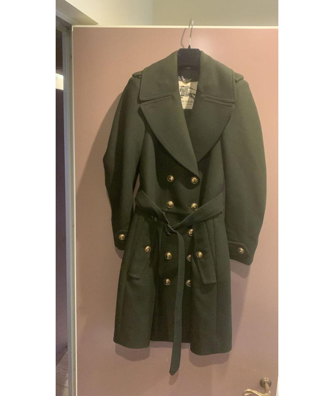 BURBERRY Хаки креповая дубленка, фото 6