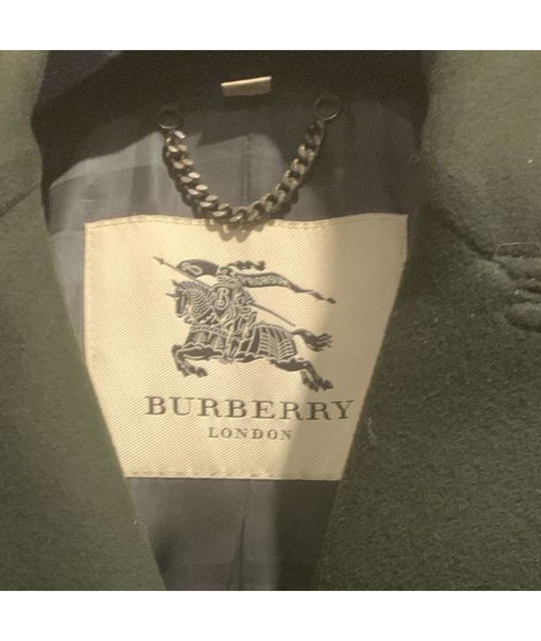 BURBERRY Хаки креповая дубленка, фото 5