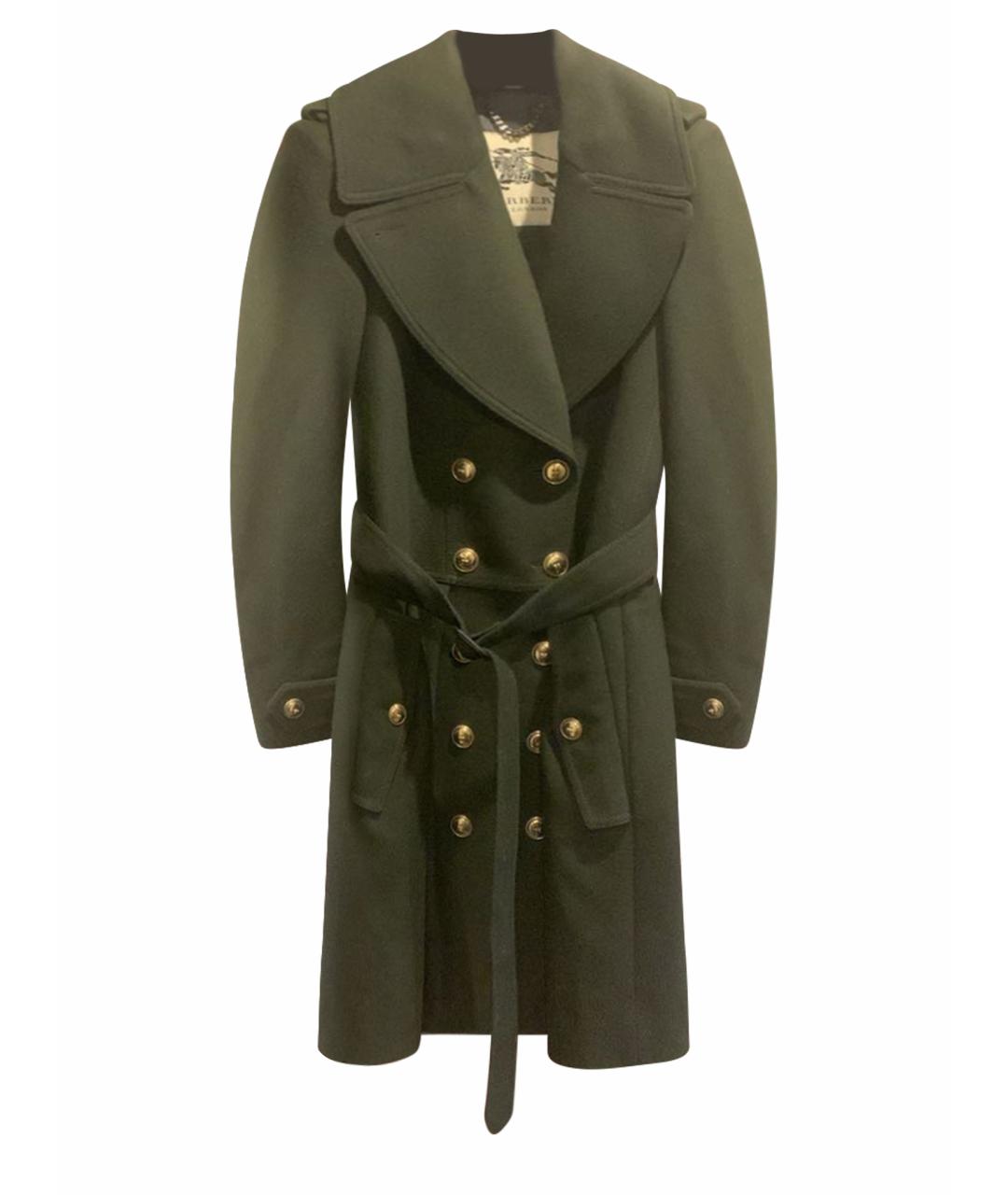 BURBERRY Хаки креповая дубленка, фото 1