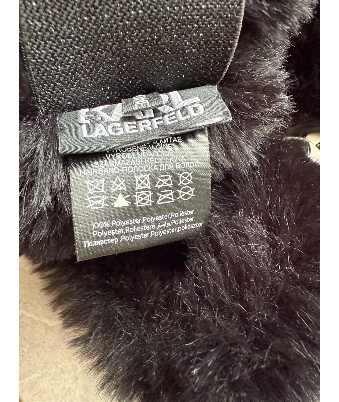 KARL LAGERFELD Черная повязка на голову, фото 5