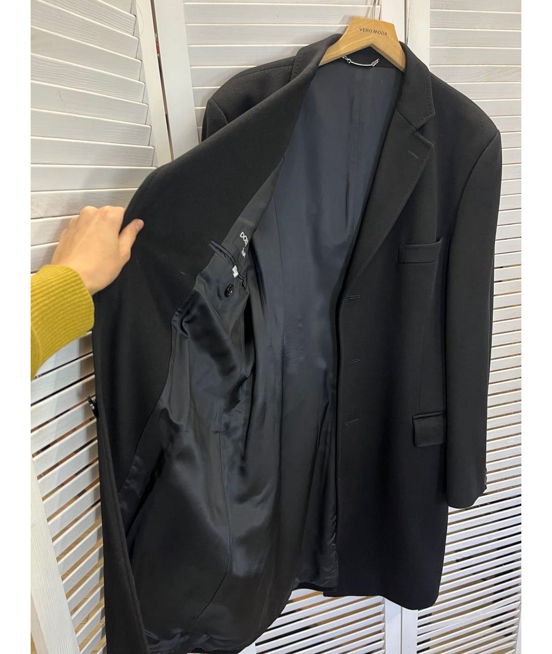 DOLCE&GABBANA Черное шерстяное пальто, фото 8