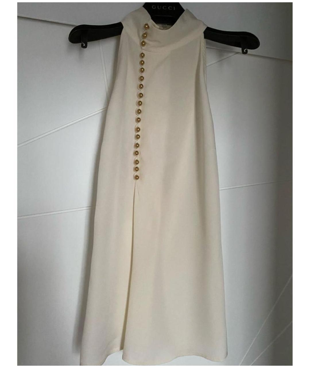 GUCCI Белая креповая блузы, фото 8