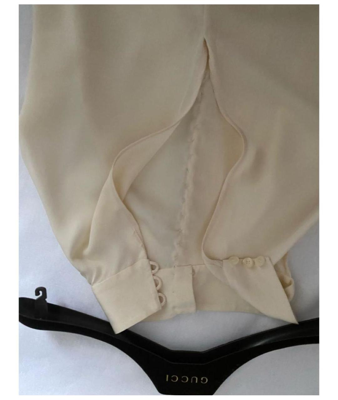 GUCCI Белая креповая блузы, фото 7