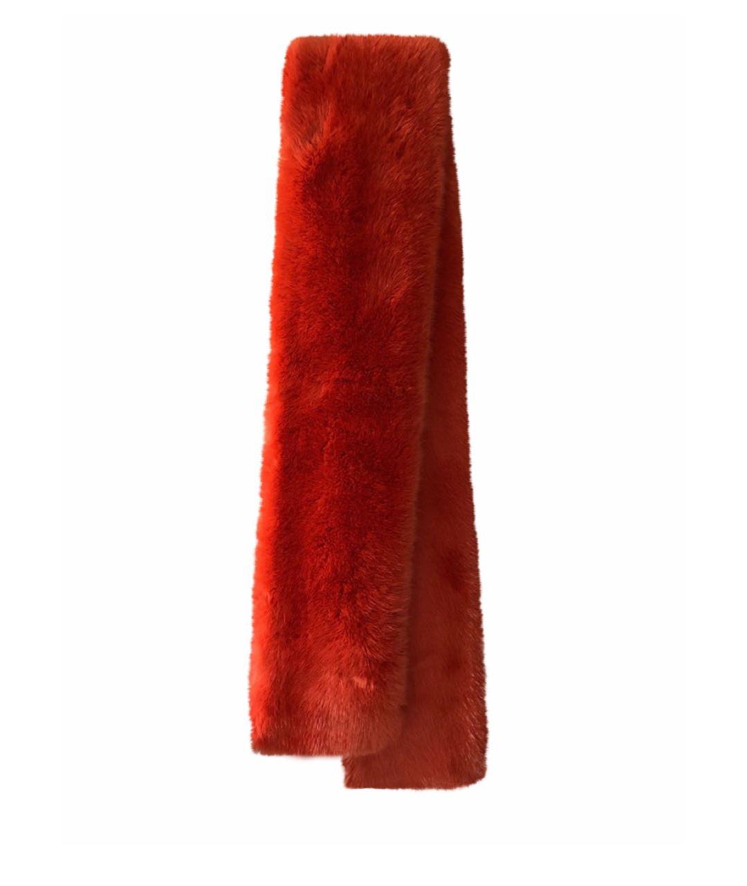 Carven Оранжевый шерстяной шарф, фото 7