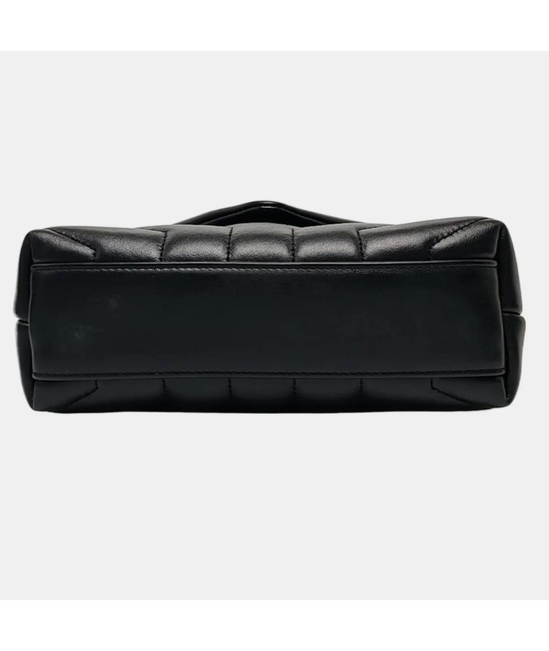 SAINT LAURENT Черная кожаная сумка через плечо, фото 4
