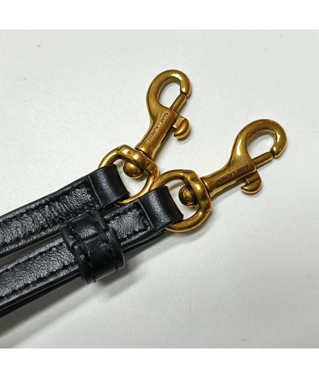 SAINT LAURENT Черная кожаная сумка через плечо, фото 8