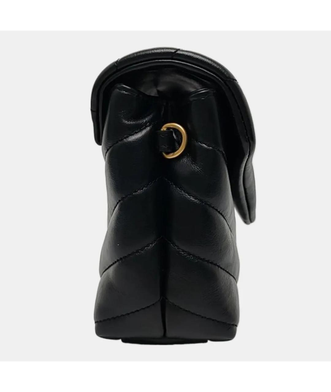 SAINT LAURENT Черная кожаная сумка через плечо, фото 2