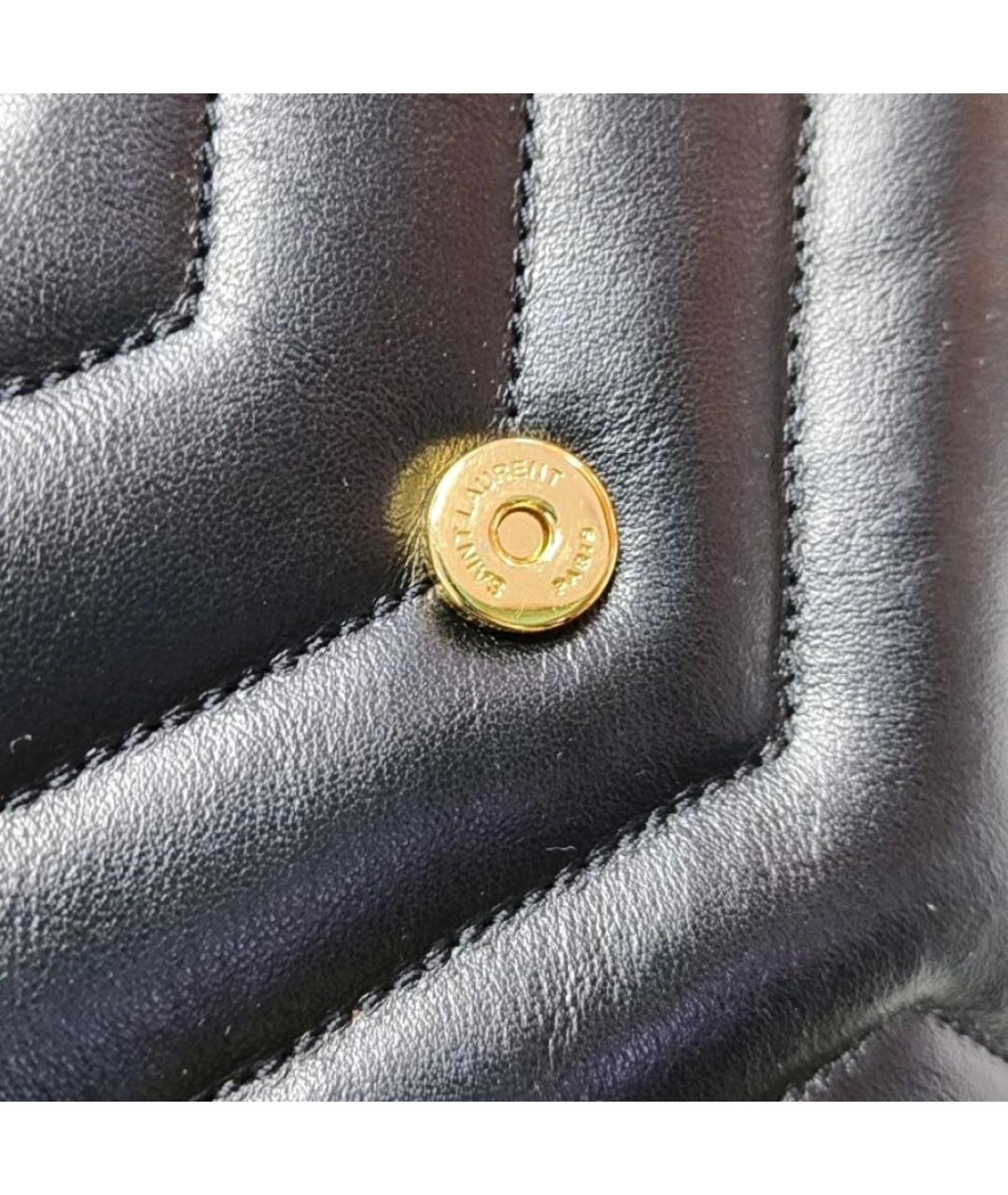 SAINT LAURENT Черная кожаная сумка через плечо, фото 6
