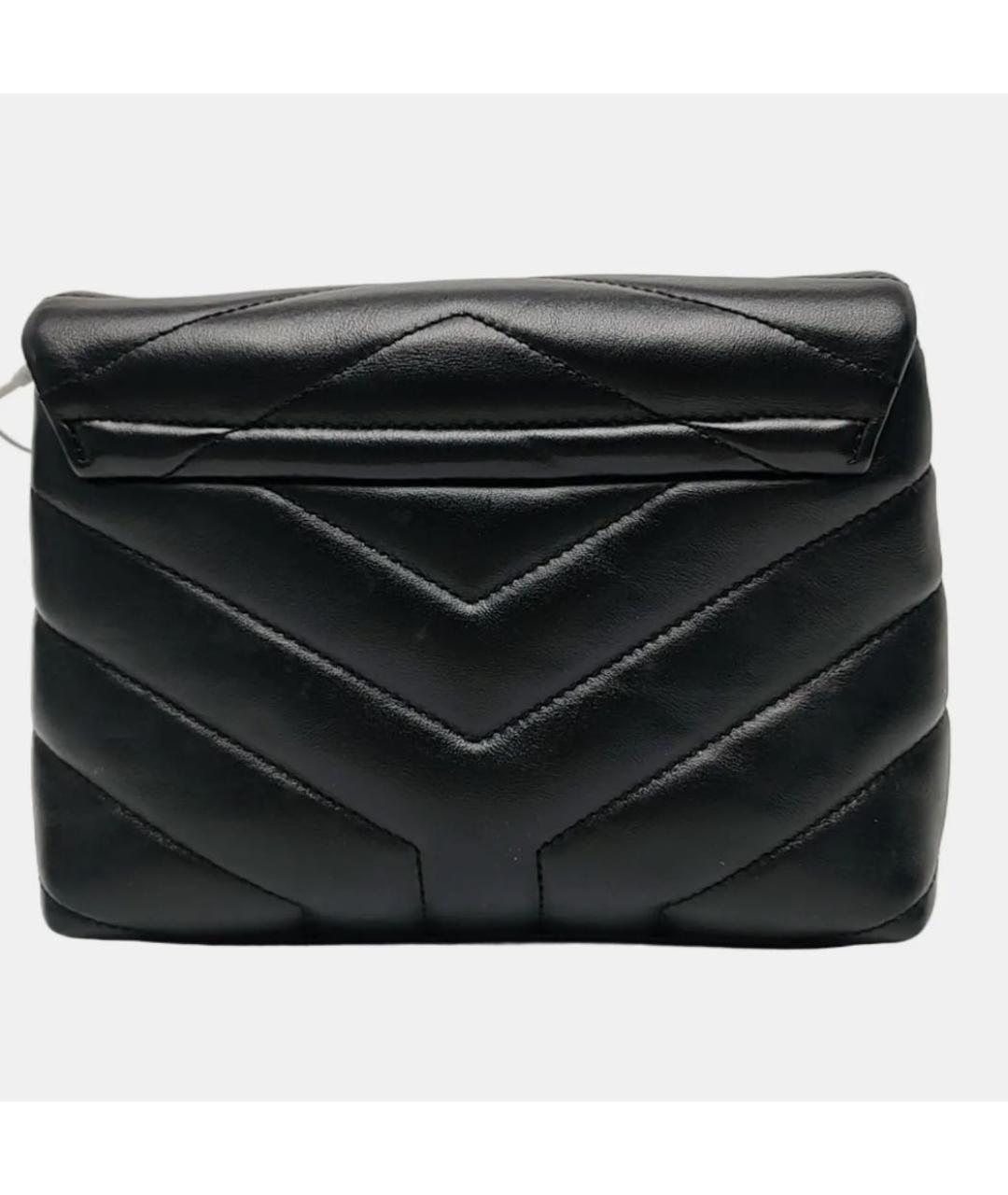 SAINT LAURENT Черная кожаная сумка через плечо, фото 3