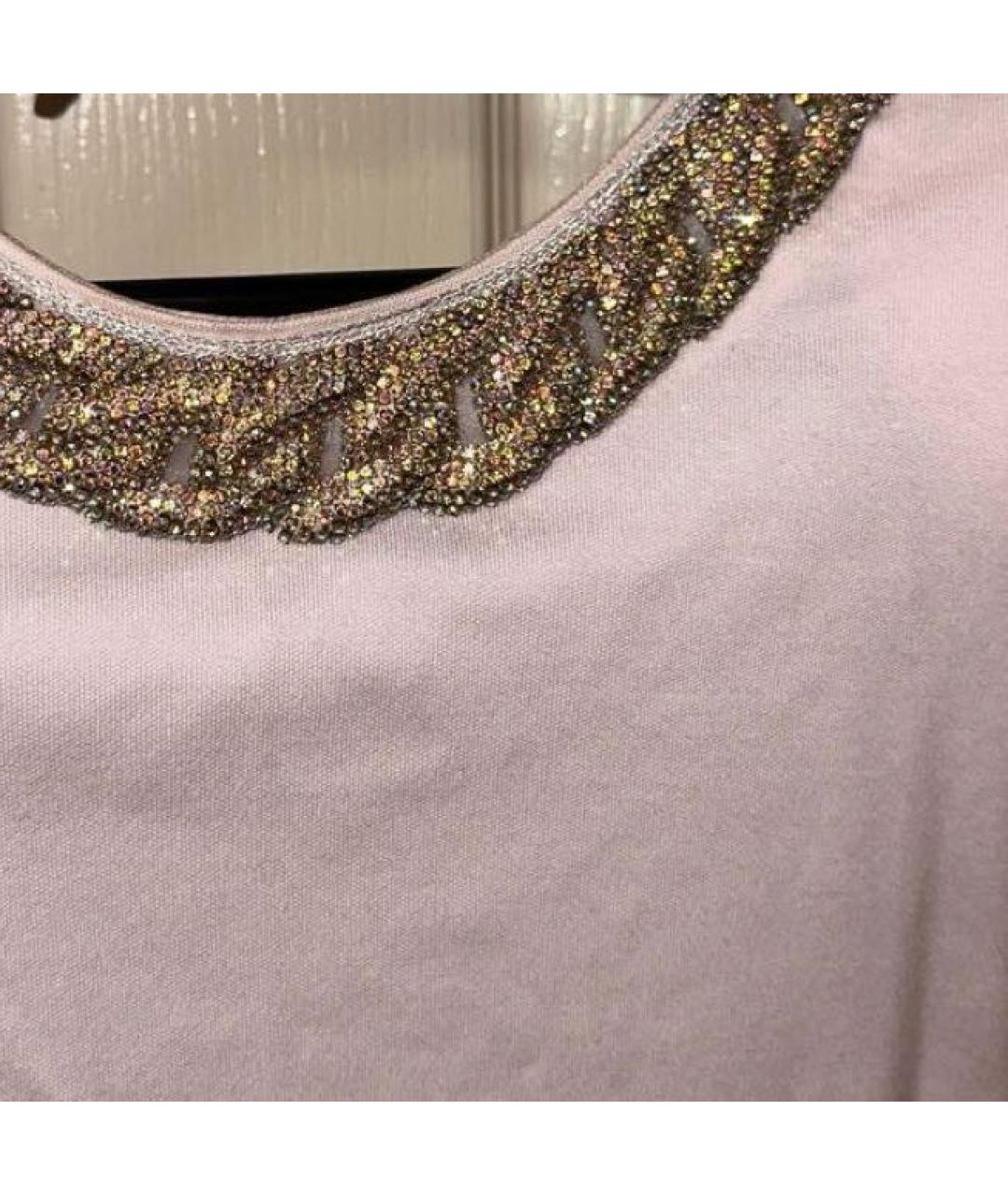 BALMAIN Розовое хлопковое коктейльное платье, фото 2