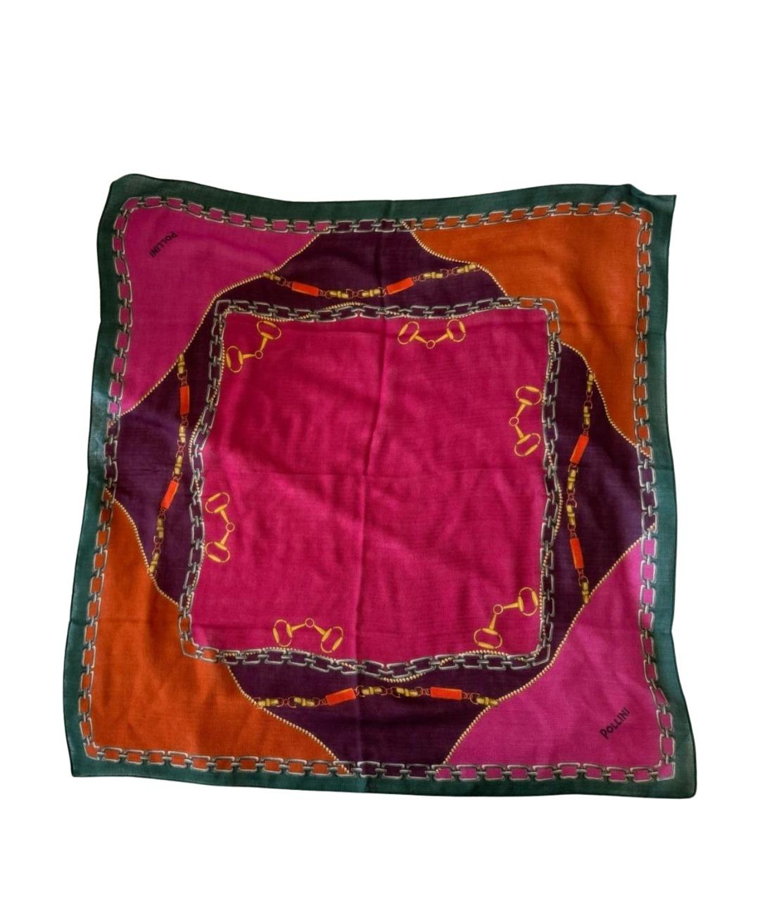 POLLINI Розовый шерстяной платок, фото 1