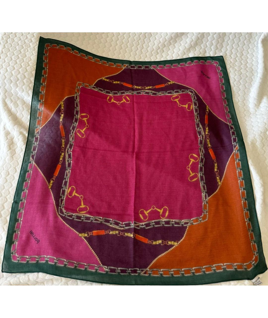 POLLINI Розовый шерстяной платок, фото 5