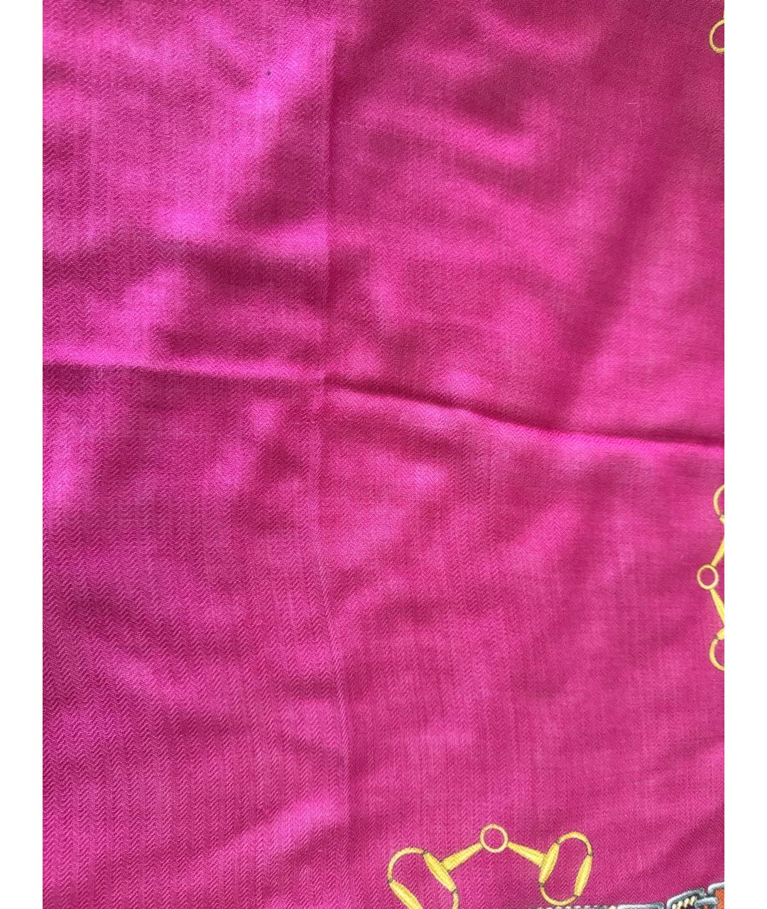 POLLINI Розовый шерстяной платок, фото 7