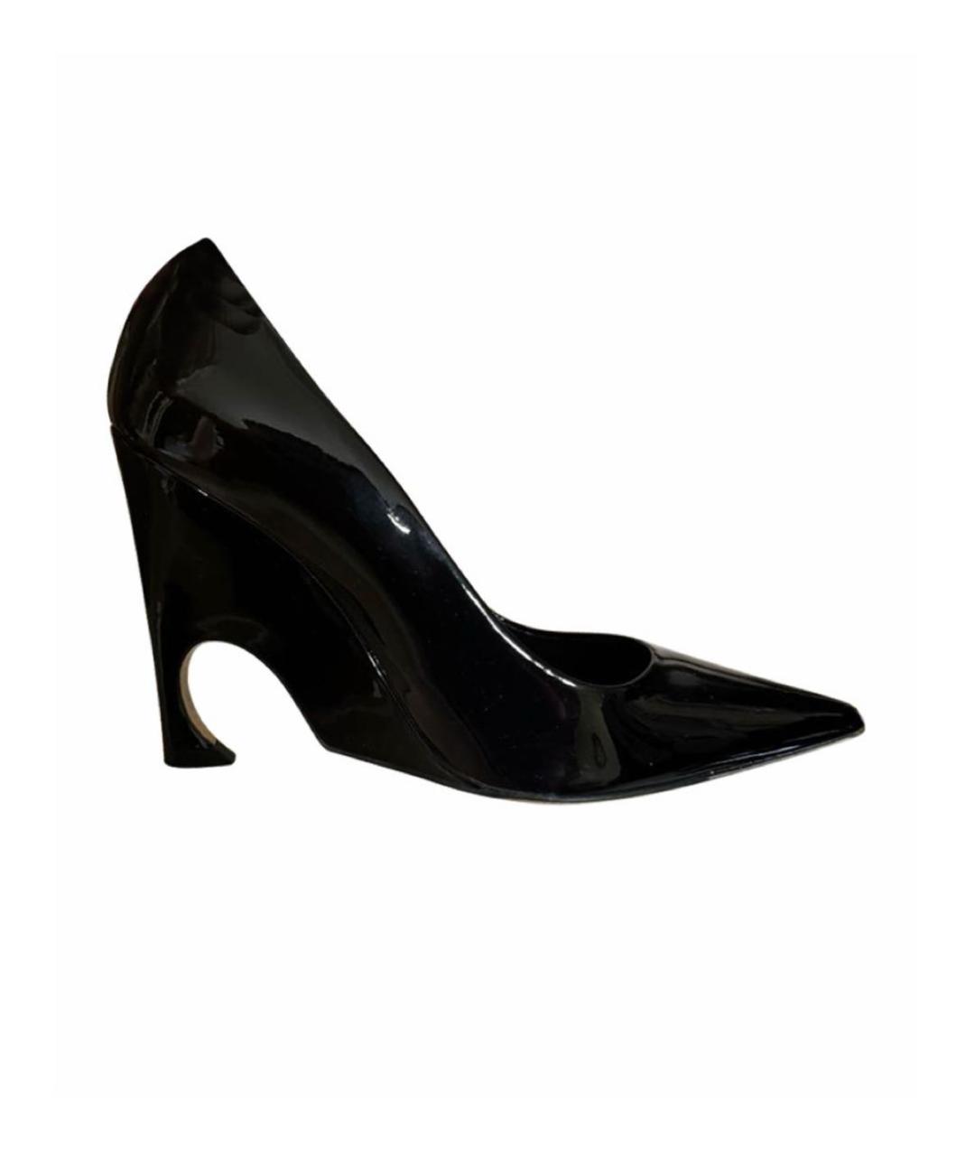 CHRISTIAN DIOR Черные туфли из лакированной кожи, фото 1