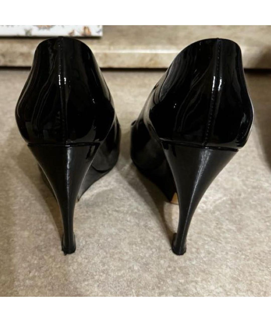 CHRISTIAN DIOR Черные туфли из лакированной кожи, фото 4