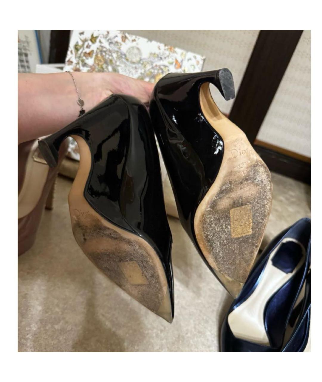 CHRISTIAN DIOR Черные туфли из лакированной кожи, фото 6