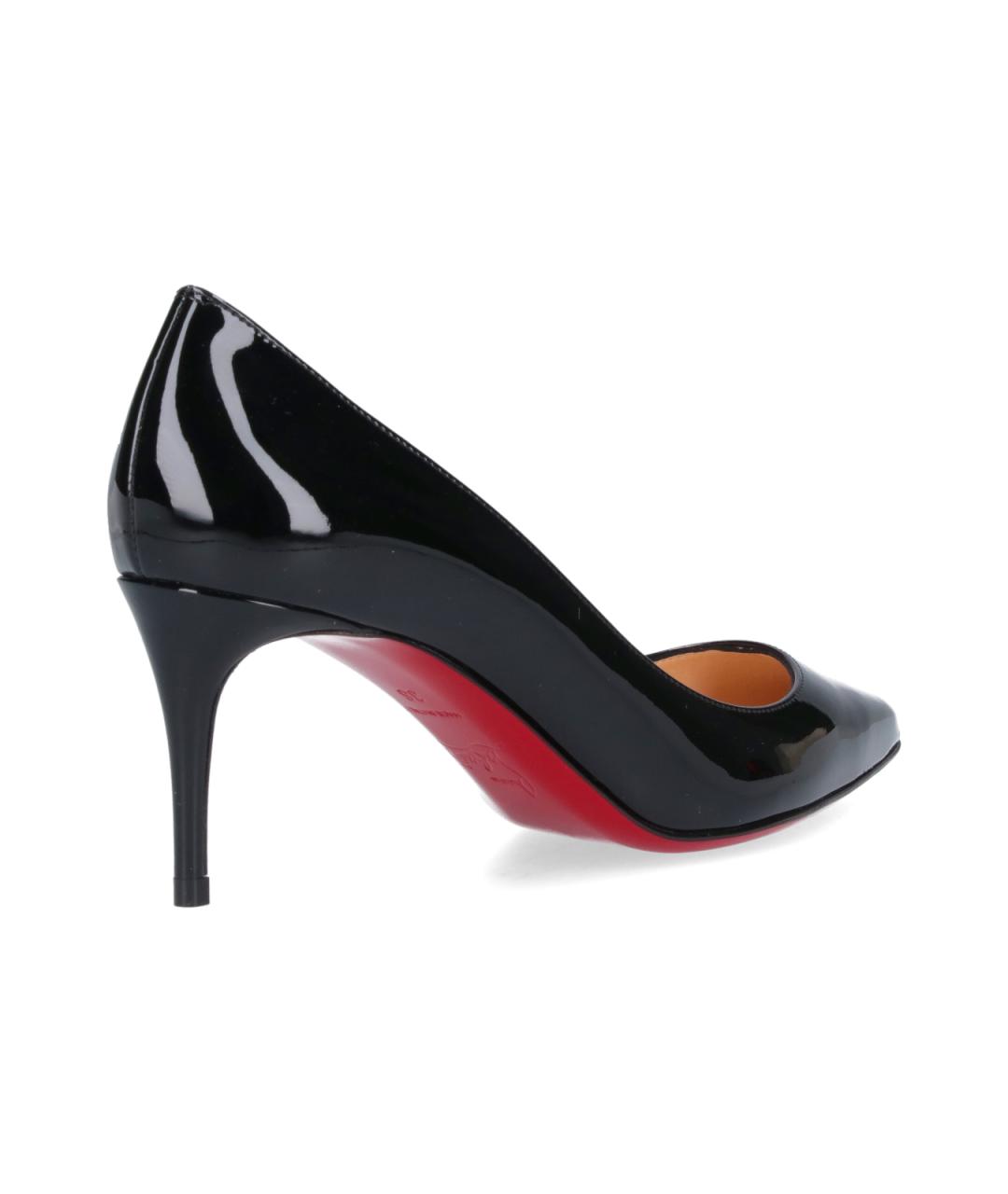 CHRISTIAN LOUBOUTIN Черные кожаные туфли, фото 4