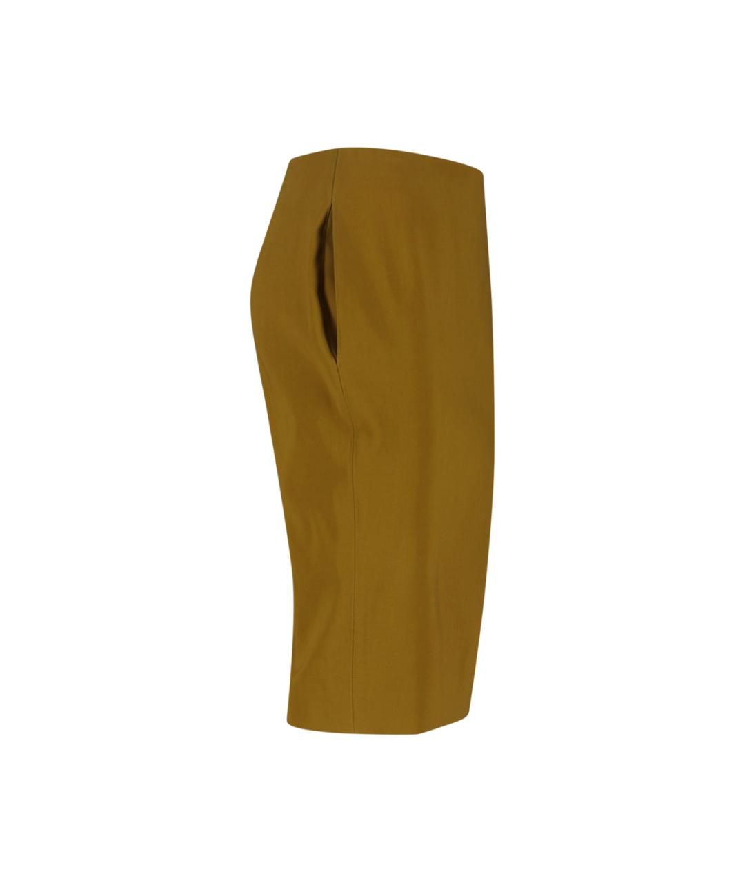 SAINT LAURENT Зеленая вискозная юбка миди, фото 3