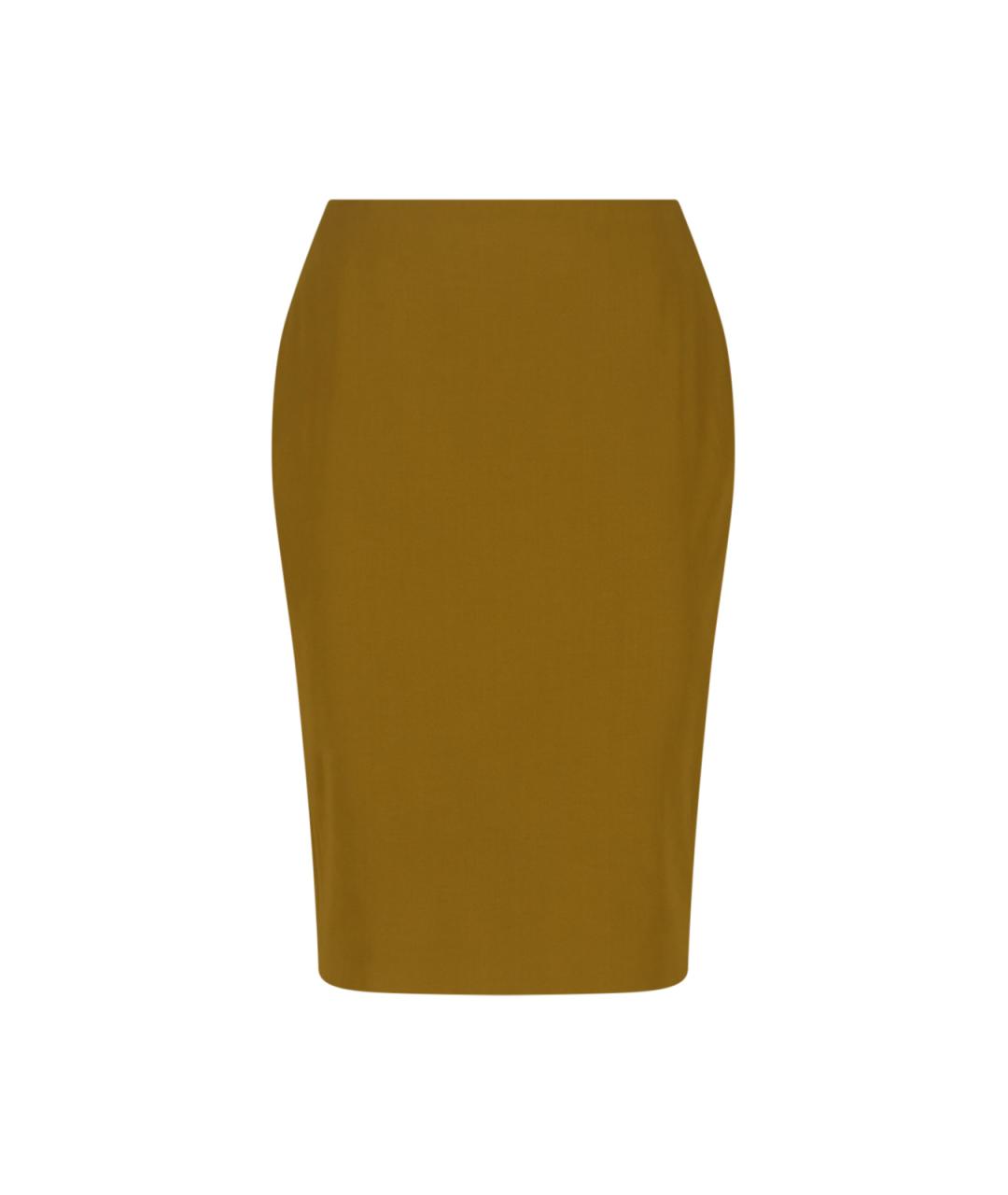 SAINT LAURENT Зеленая вискозная юбка миди, фото 1