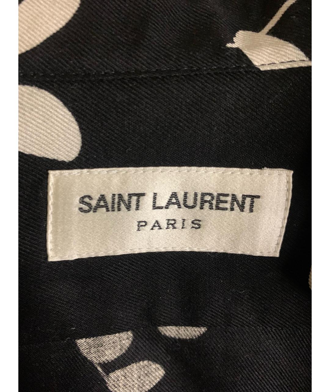 SAINT LAURENT Черная шелковая рубашка, фото 3