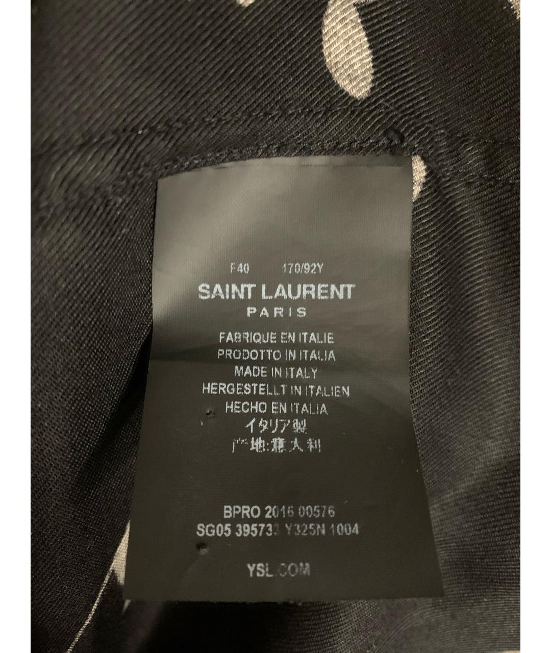 SAINT LAURENT Черная шелковая рубашка, фото 4