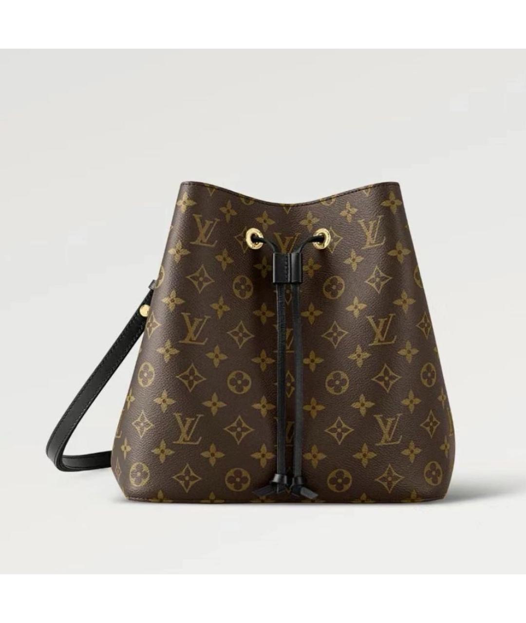 LOUIS VUITTON Коричневая кожаная сумка через плечо, фото 5