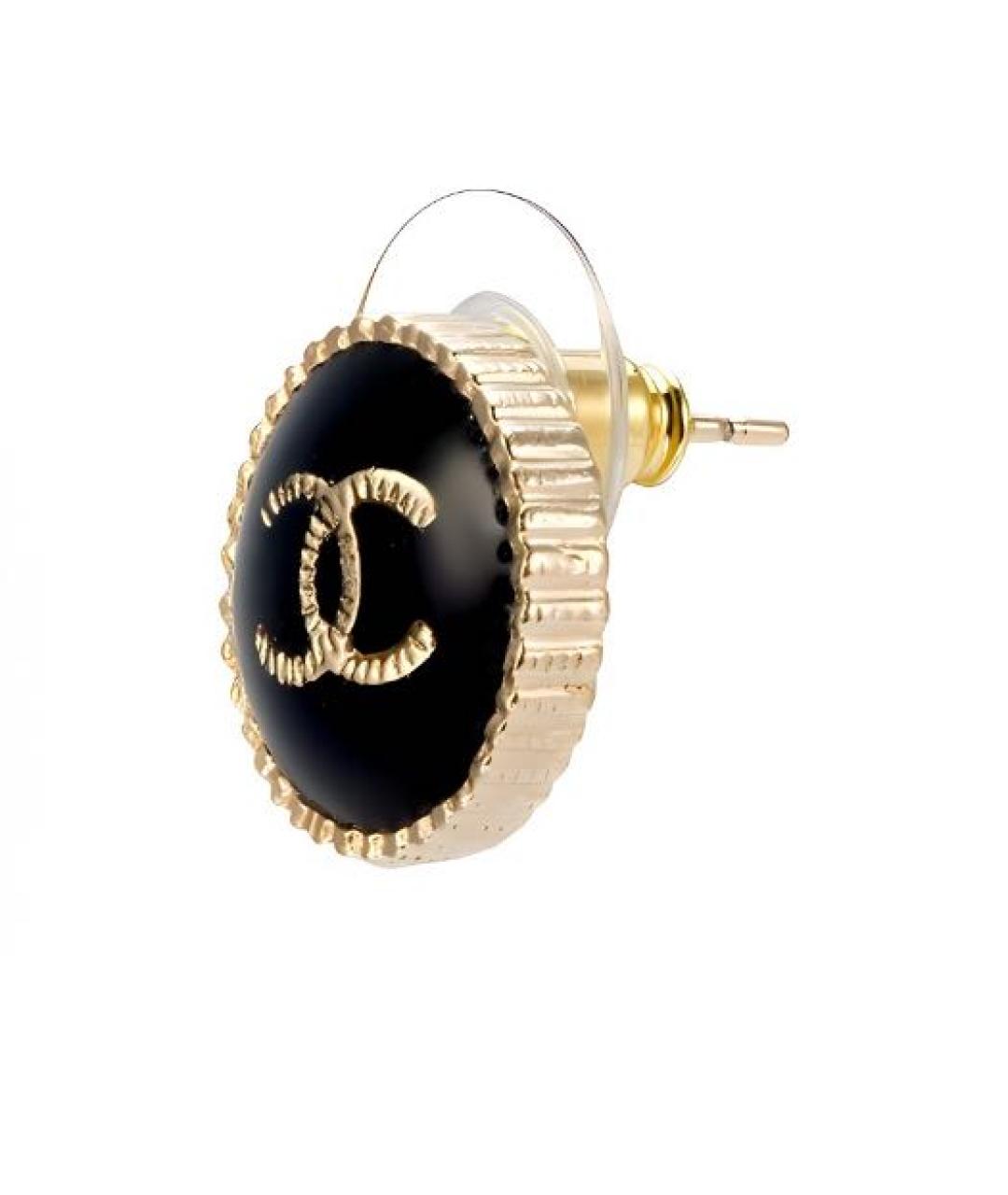 CHANEL Черные серьги, фото 2