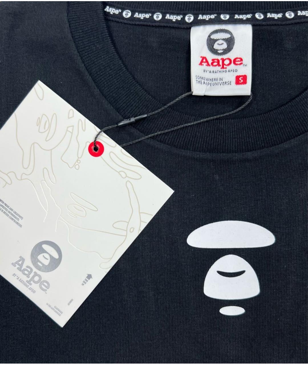 A BATHING APE Черная хлопковая футболка, фото 2