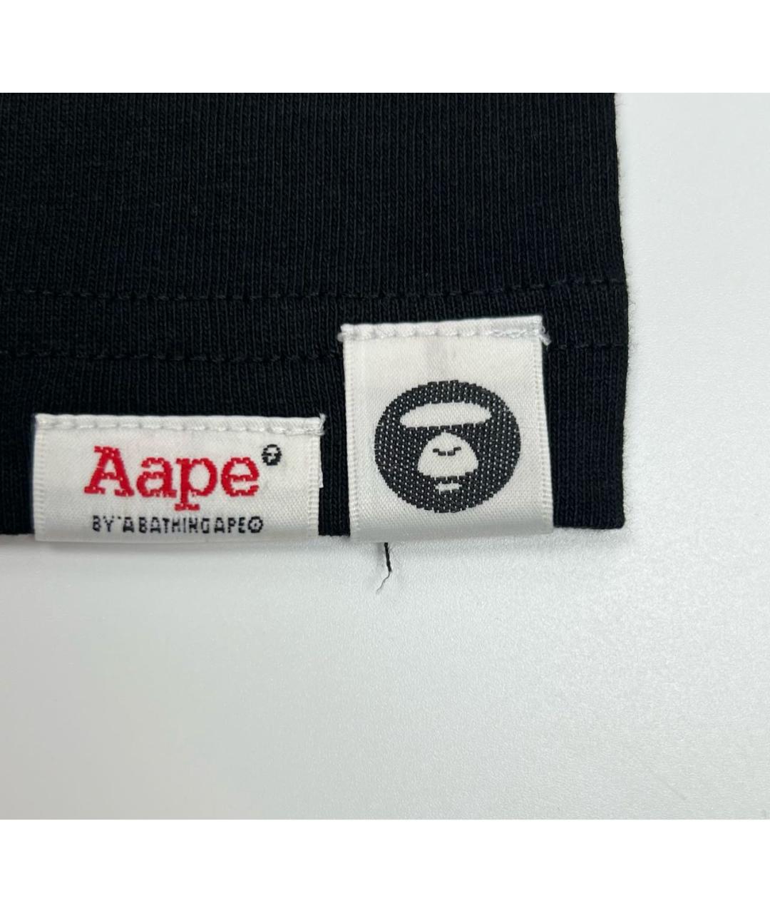 A BATHING APE Черная хлопковая футболка, фото 5