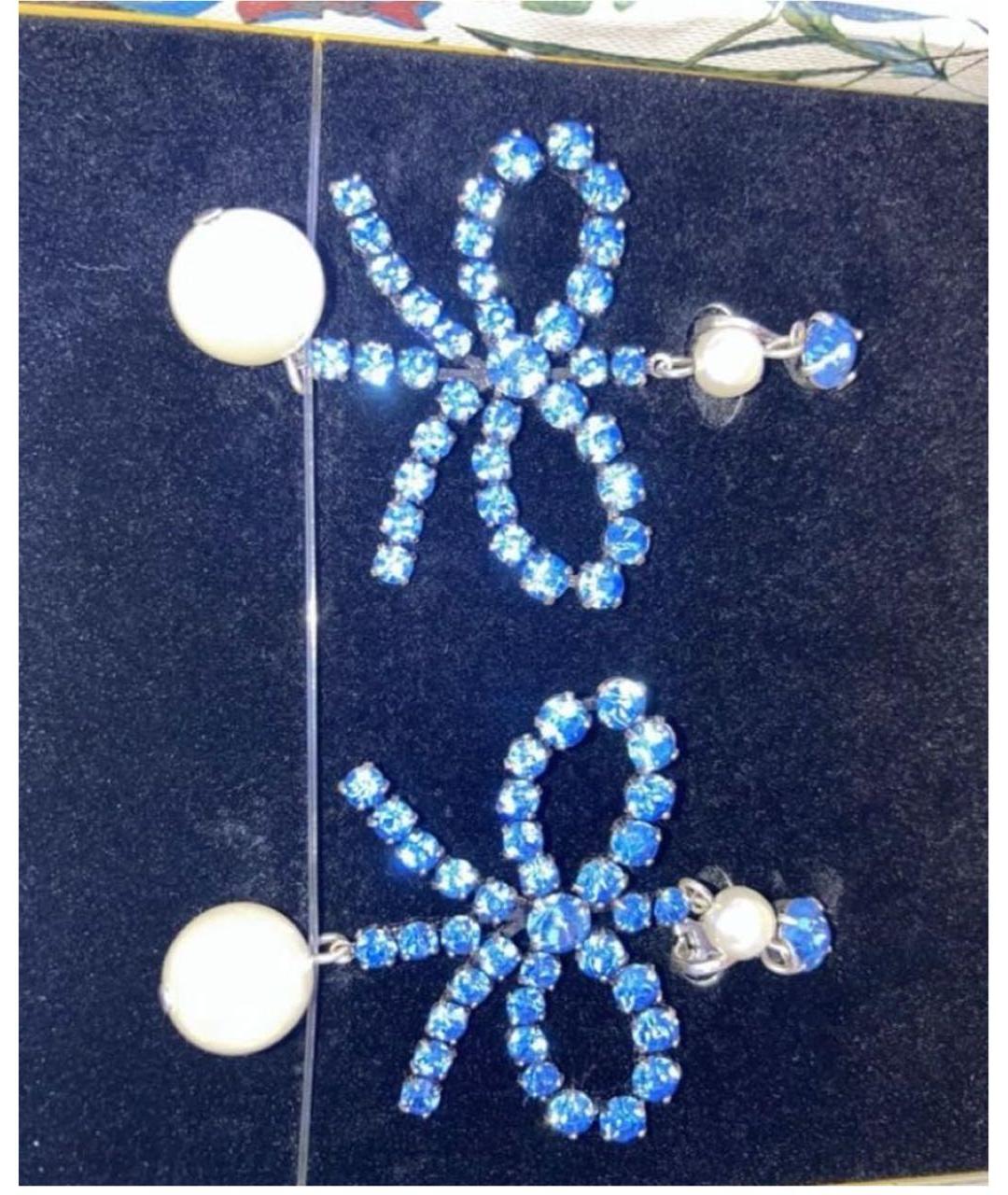 ERDEM Голубые металлические серьги, фото 5