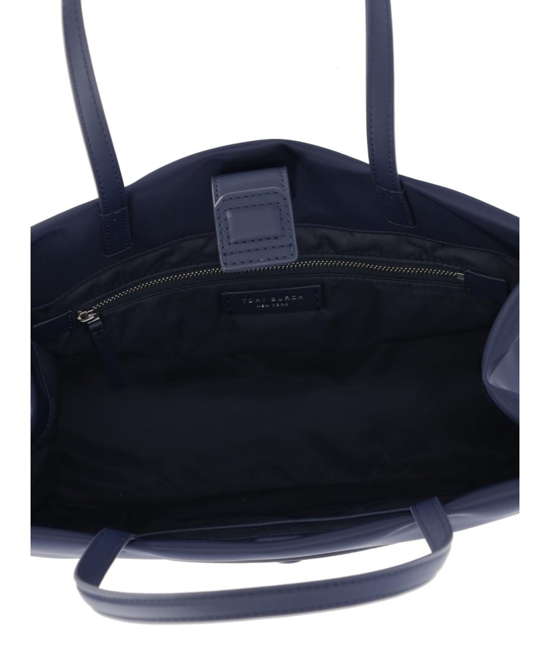TORY BURCH Синяя тканевая сумка тоут, фото 4